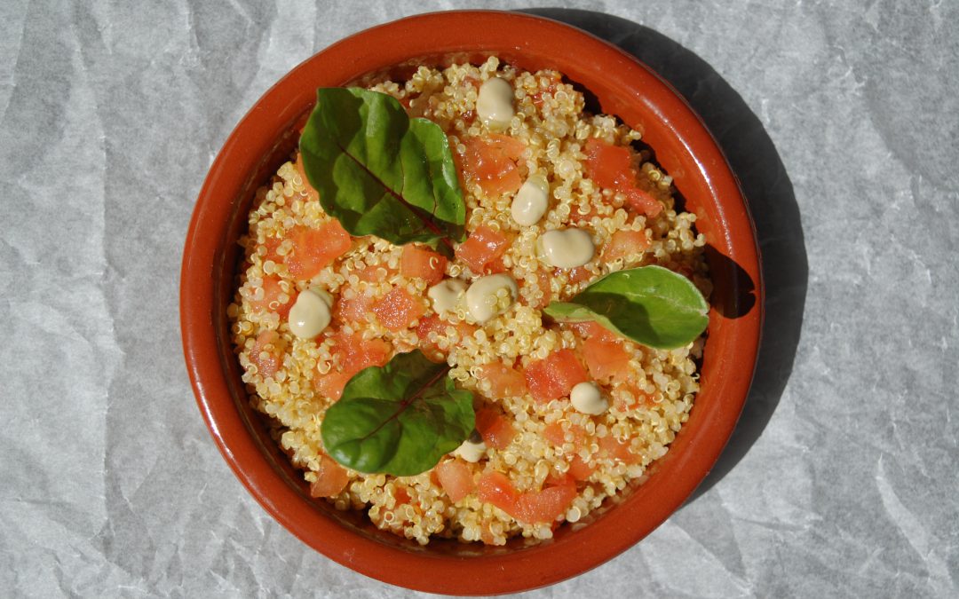 ensalada de quinoa y alubia